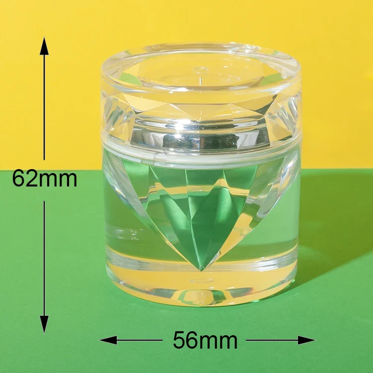 PMMA diamond shape luxury cosmetic jars 15ml 30ml 50ml - 6