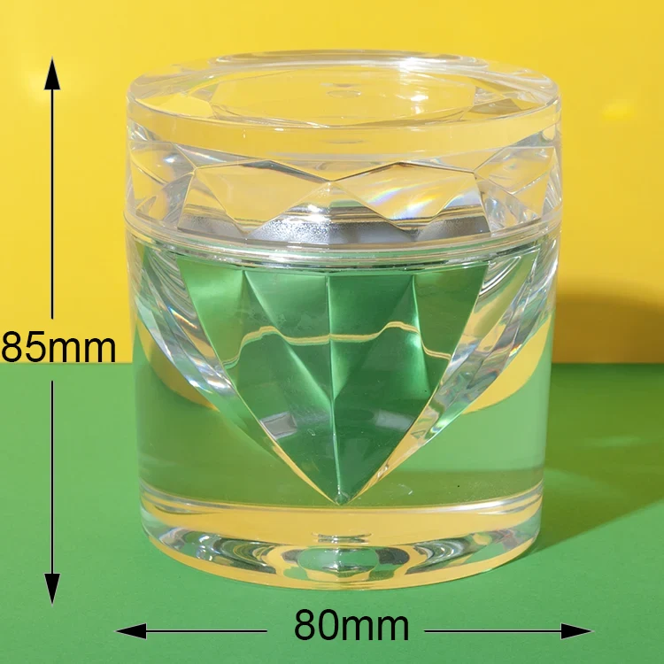 PMMA diamond shape luxury cosmetic jars 15ml 30ml 50ml - 8