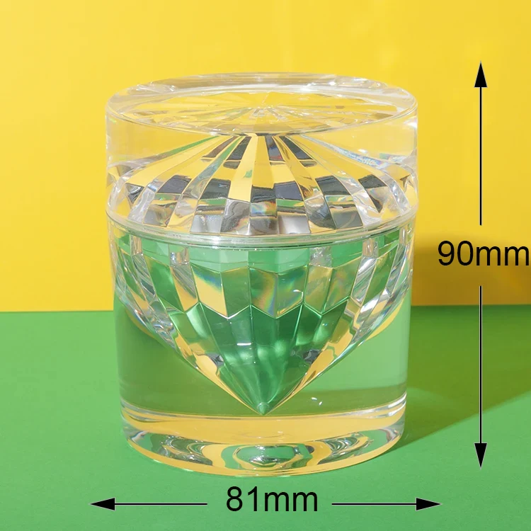 PMMA diamond shape luxury cosmetic jars 15ml 30ml 50ml - 9