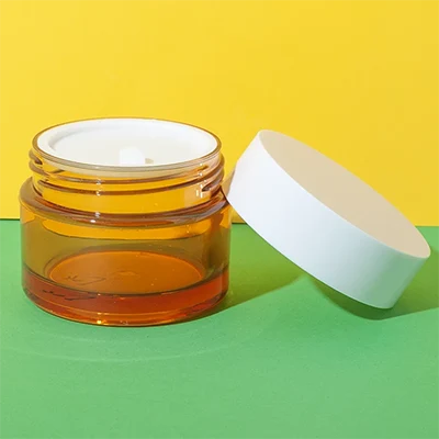 amber round 30g pet cream jar with inner lid - 5