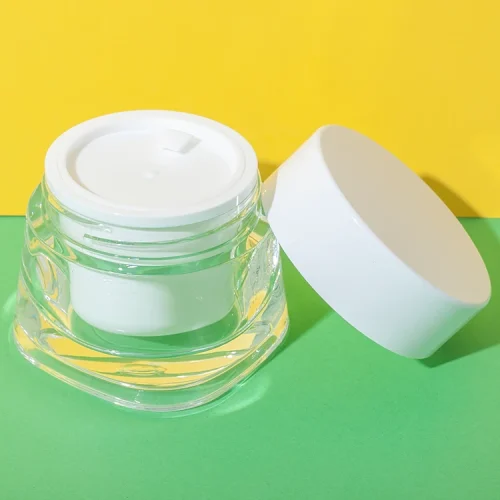 clear square 50g acrylic cream jar - 1