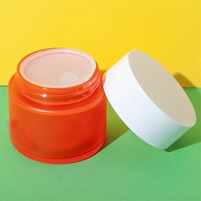 frosted 50g pet cosmetic cream jar with inner lid - 4