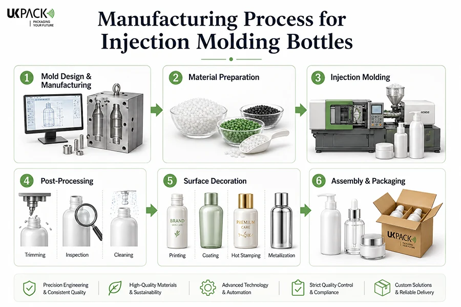 manufacturing process for injection molding bottles - 1