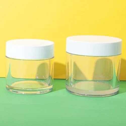 petg cosmetic cream jar 75g 100g clear round jar - 1