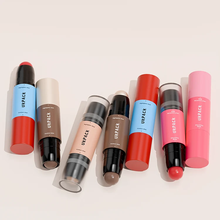 pp double sided lipstick tube with multi-applicators - 2