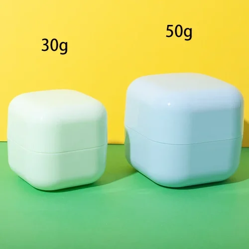 square pp cream jar 30g 50g with inner lid - 1