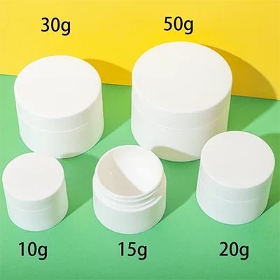 white pp cosmetic cream jar 10g 20g 30g 50g - 2