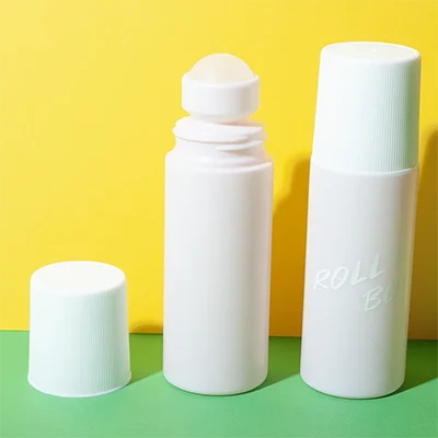 HDPEプラスチック製3オンスロールオンボトル（キャップ​​付き） - 6個