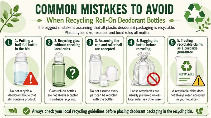 common mistakes recycling roll on deodorant bottles - 1