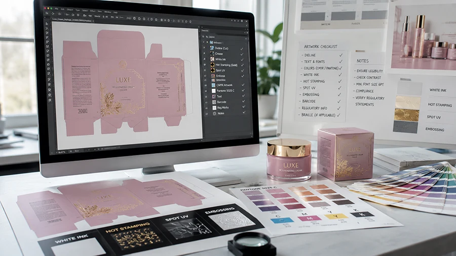 cosmetic packaging print ready artwork prepress - 1