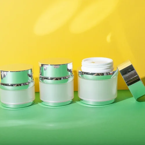 electroplated matte acrylic cosmetic cream jar 15g 30g 50g - 1