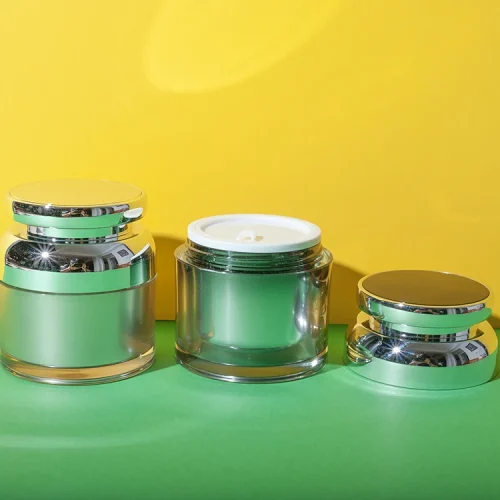 electroplated round acrylic cosmetic cream jar 30g 50g - 1