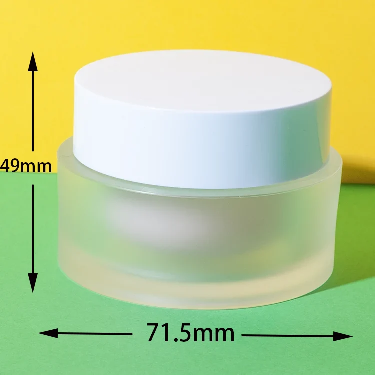 frosted acrylic 15g 50g cream jar with white abs lid - 5