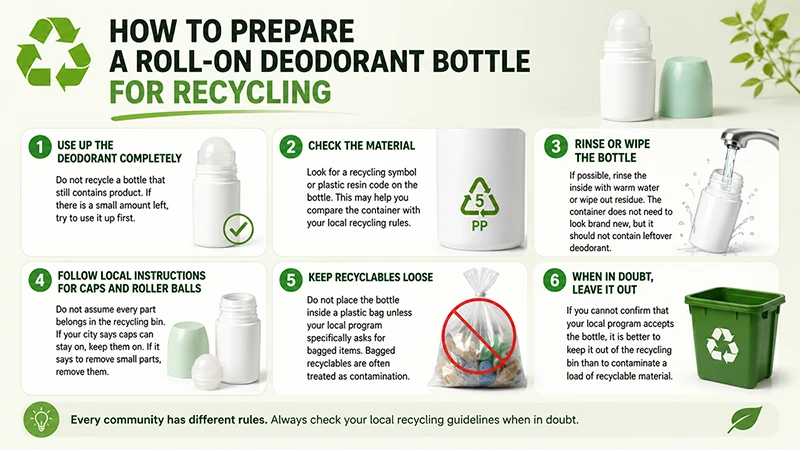 how to prepare roll on deodorant bottle for recycling - 1