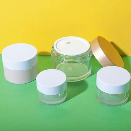 round clear petg cosmetic cream jar 5g 10g 15g 30g - 1