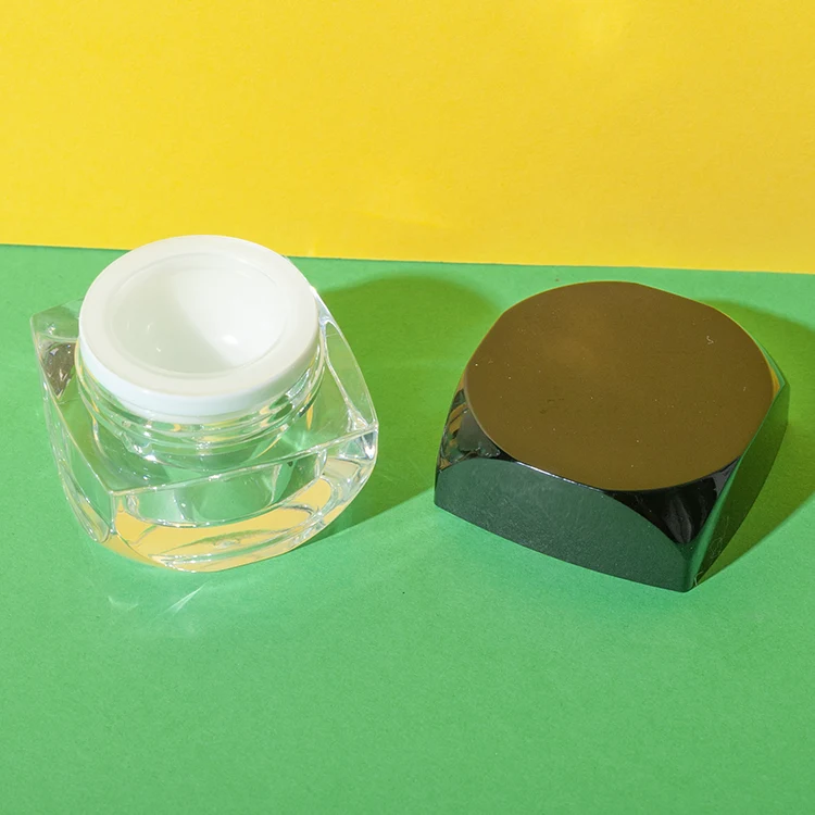 square acrylic cosmetic cream jar 5g 10g 15g - 3