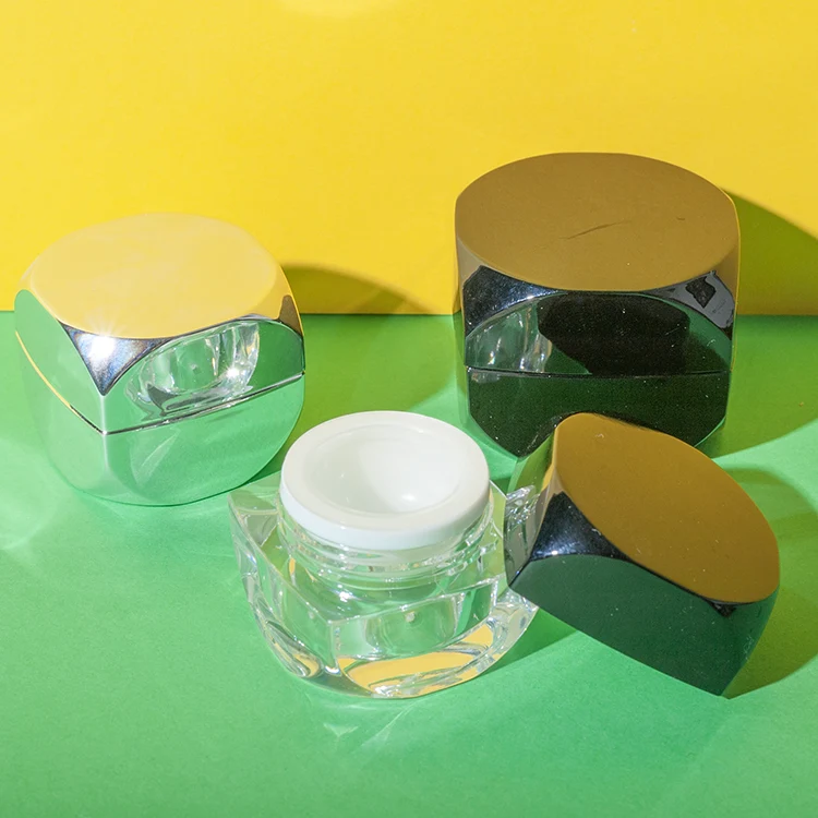 square acrylic cosmetic cream jar 5g 10g 15g - 8