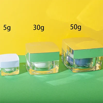 square acrylic cosmetic cream jar 5g 30g 50g - 6