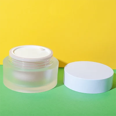 frosted acrylic 15g 50g cream jar with white abs lid - 8