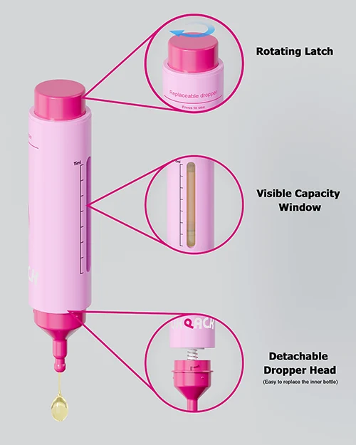 refillable design of this dual chamber airless spray bottle - 1
