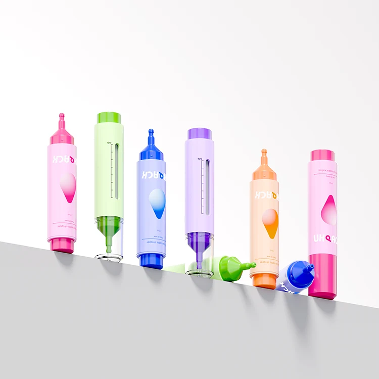 custom surface finish of dual chamber airless spray bottle - 1