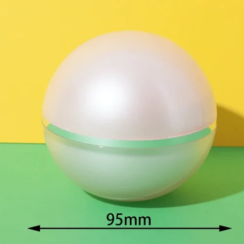 round ball shape acrylic cream jar 100g - 1