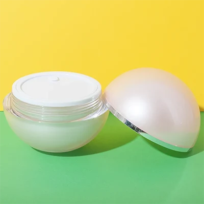 round ball shape acrylic cream jar 100g - 4