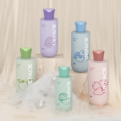 soft touch double wall PE shampoo squeeze bottle with tamper evident disc top cap - 1
