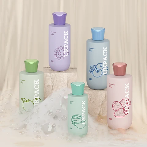 Frasco de shampoo de parede dupla em PE com toque suave e tampa de segurança inviolável - 7