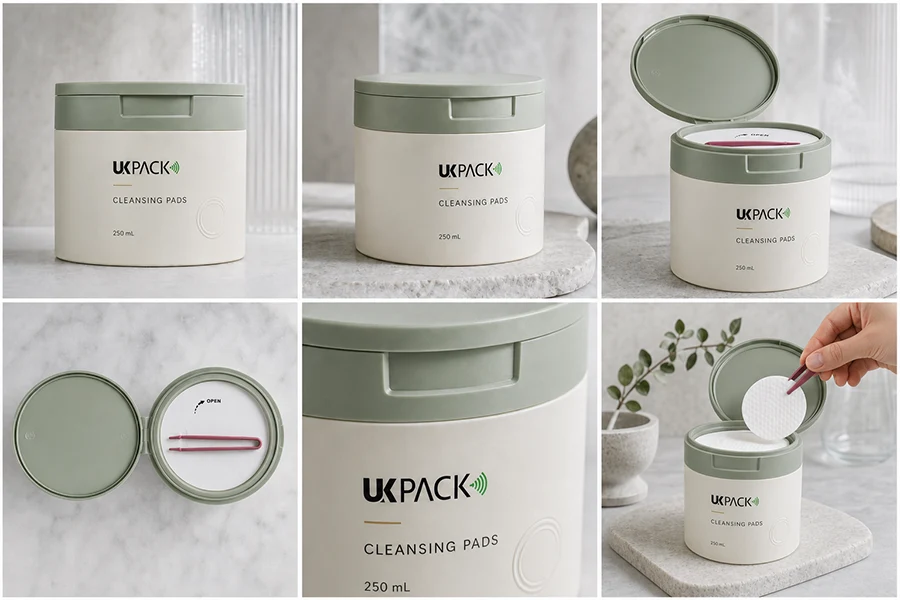 250ml PP makeup remover cotton pads jar - 10