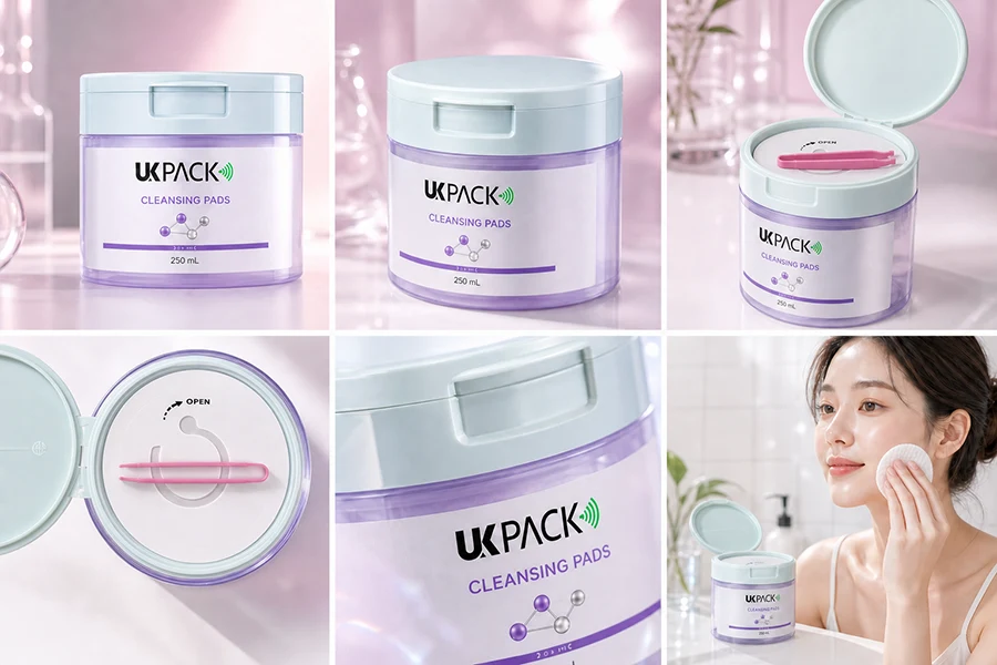 250ml PP makeup remover cotton pads jar - 12