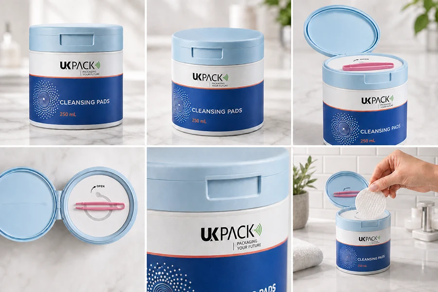 250ml PP makeup remover cotton pads jar - 8