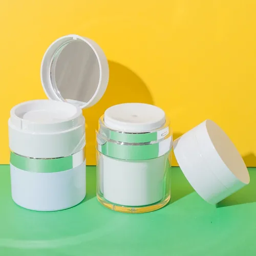 acrylic airless jar with mirror for foundation 15g 30g - 1