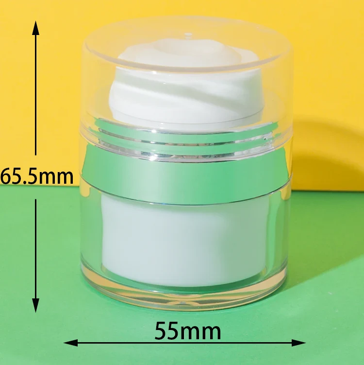 acrylic cbd airless pump jar 15ml - 1