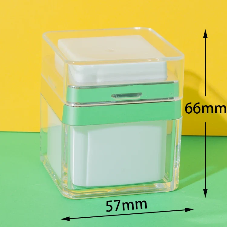 acrylic square airless jar 30ml - 1