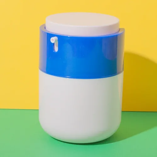 ABS 50g airless jar with twist-lock pump front view