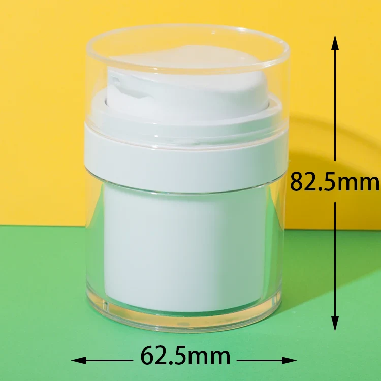 AS airless cosmetic jars open view