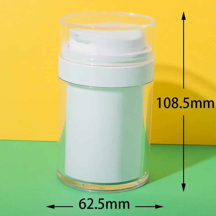 AS airless cosmetic jars open view