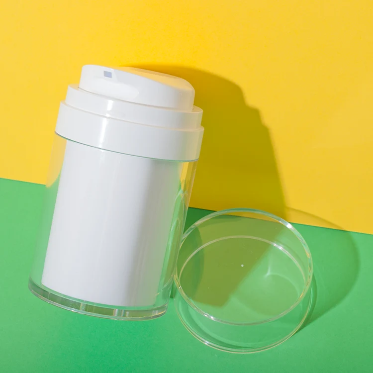 AS airless cosmetic jars open view