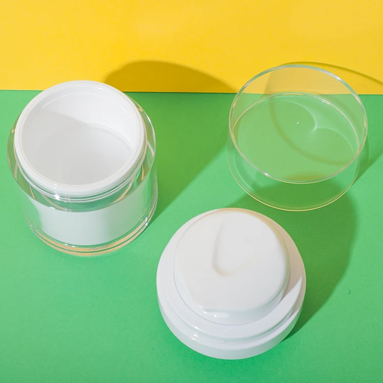 AS airless cosmetic jars open view