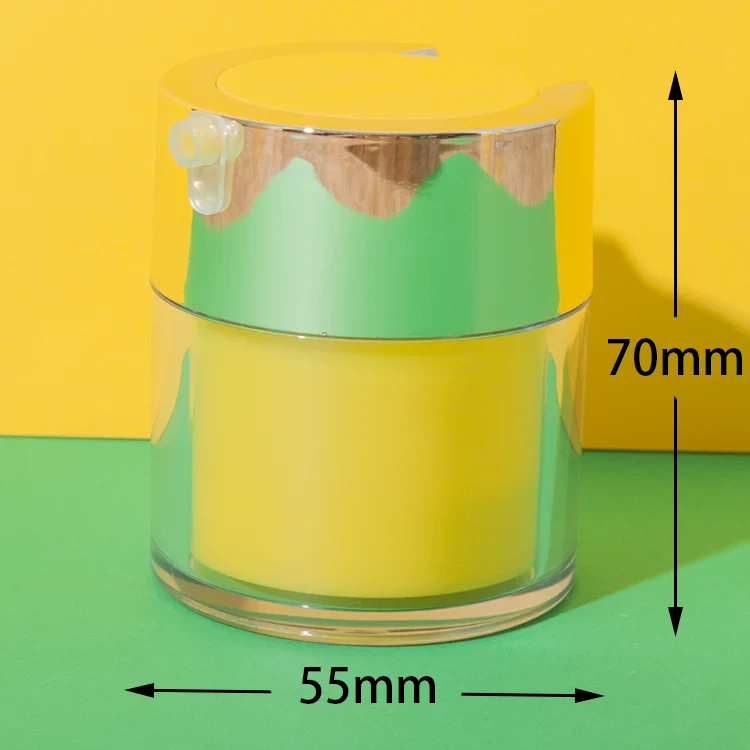 AS refillable airless jars open view